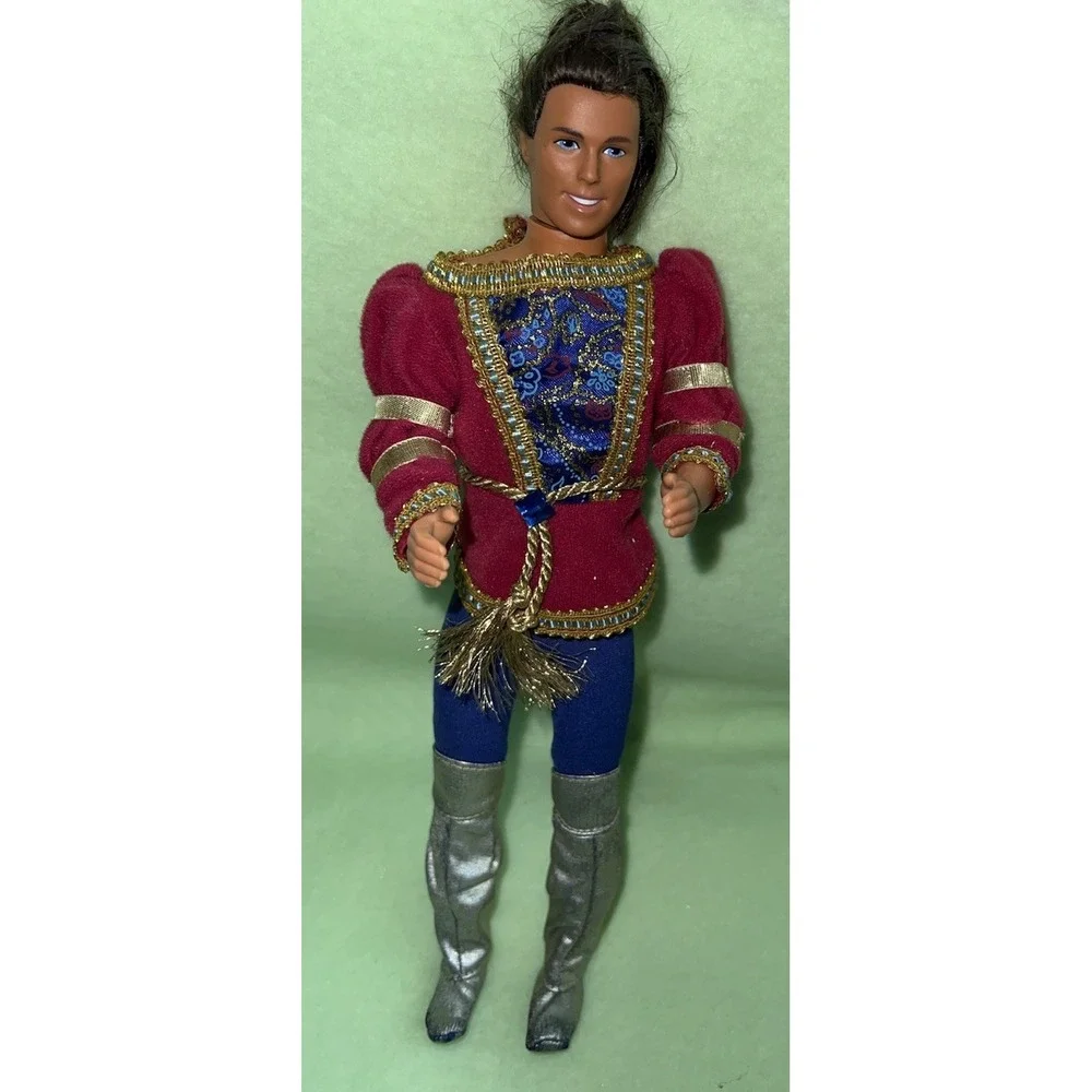 Prince Ken For Rapunzel Barbie 1997 Mattel Doll Royal Outfit Gold Red (1/b58)